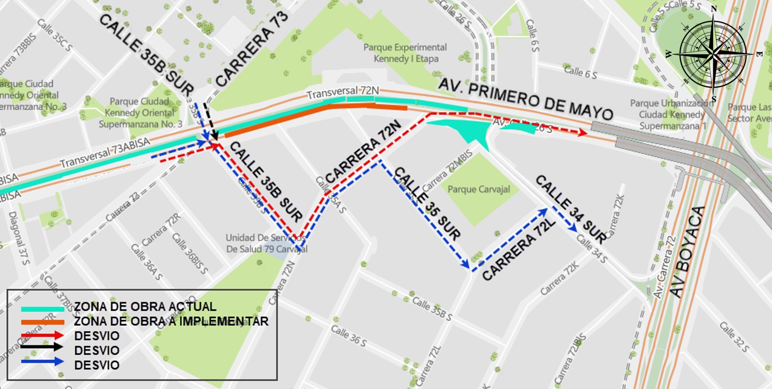 Mapa 3. Manejo de vehículos de carga y transporte público