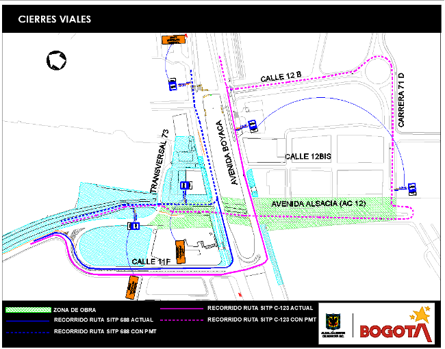 Mapa 3. Desvío transporte público