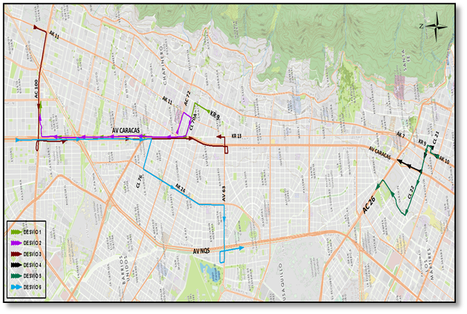 Cierres y desvíos por la Media Maratón de Bogotá 30 de julio de 2023