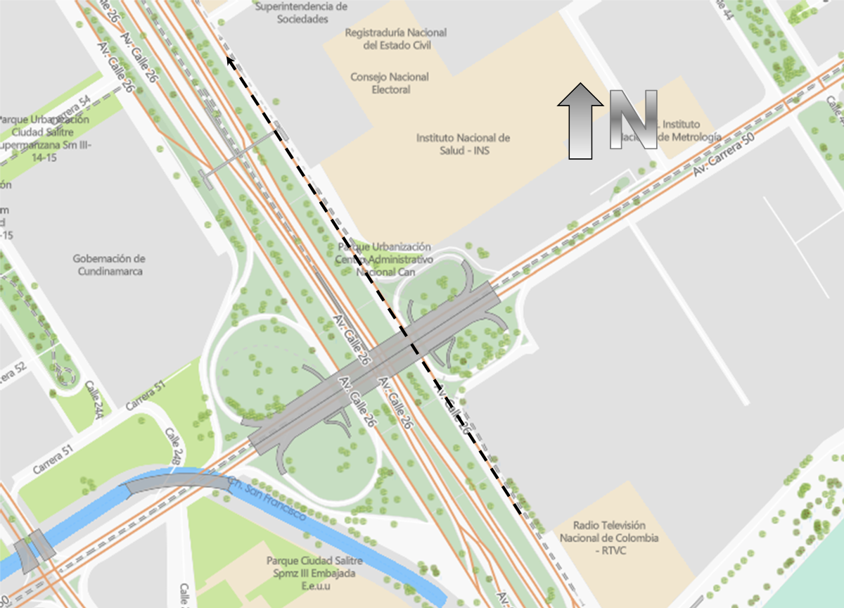 Mapa 7. Desvío en la Av. Carrera 50 al Sur.