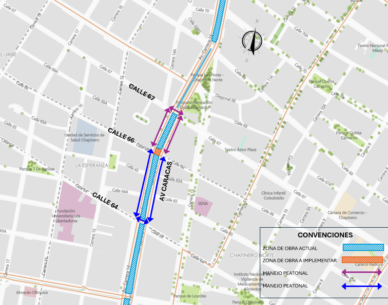 Mapa 7. Tránsito peatonal.