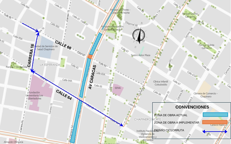 Mapa 8. Tránsito de ciclistas.