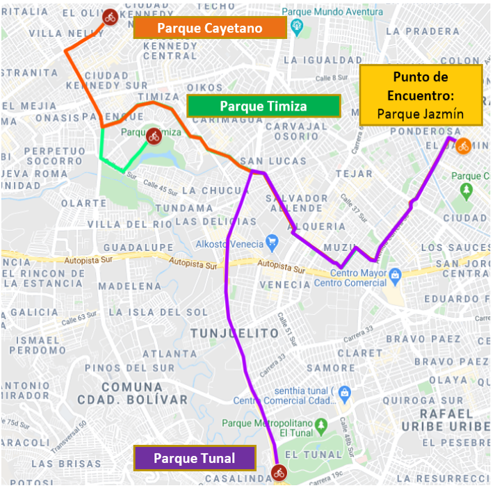 Ciclopaseo el Día de la Mujer en Bogotá 