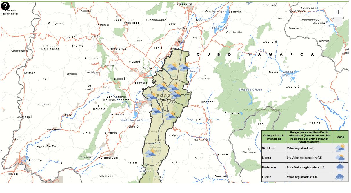 Cómo monitorear en tiempo real dónde está lloviendo en Bogotá 