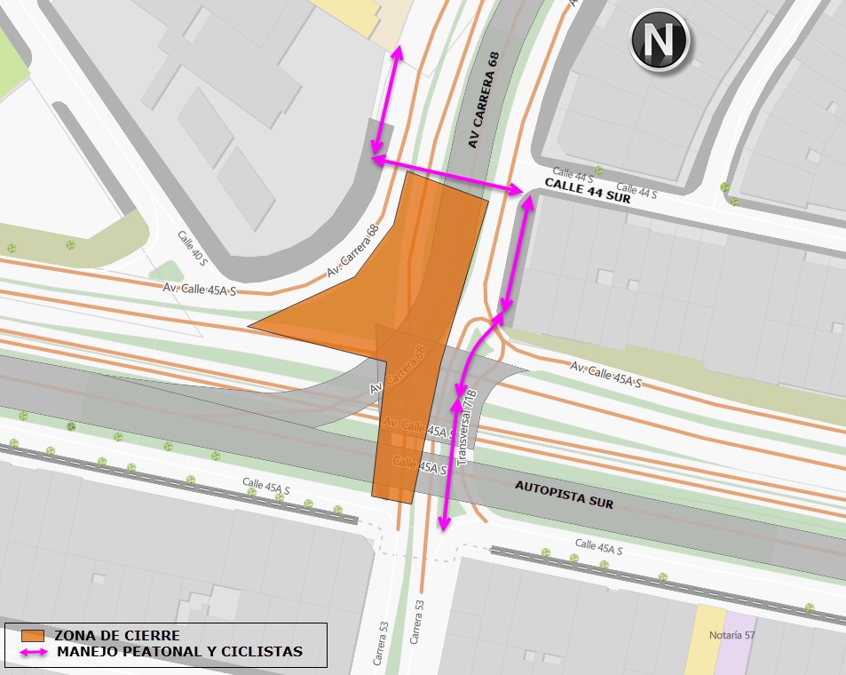 Mapa 3. Manejo peatonal y de ciclistas