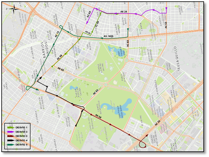 Cierres y desvíos por la Media Maratón de Bogotá 30 de julio de 2023