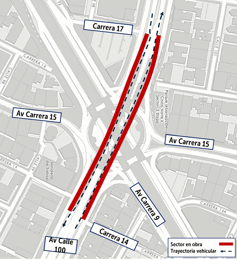 Movilidad Bogotá cierres por reforzamiento puente de calle 100 con 15