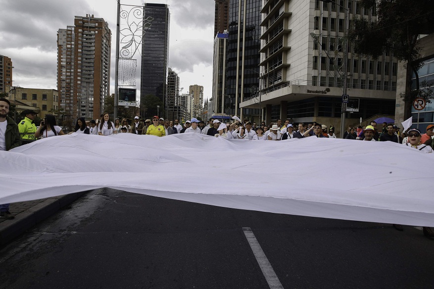 Así se vivió la marcha contra el terrorismo en Bogotá 