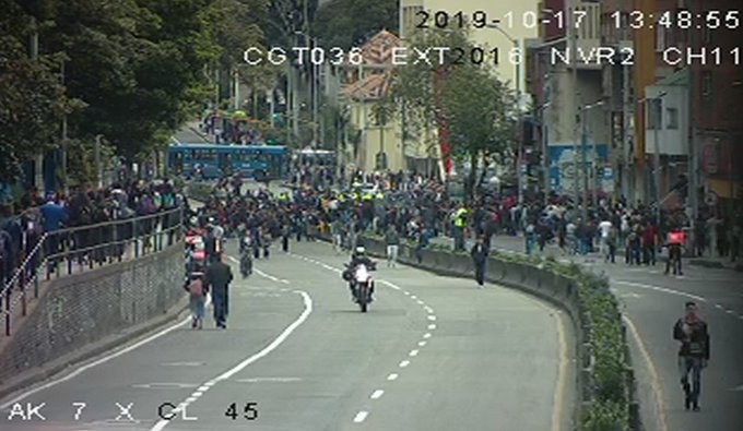 Marchas por Bogotá el jueves 17 de octubre 