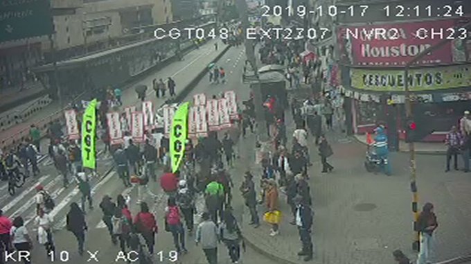 Marchas en Bogotá 17 de octubre 