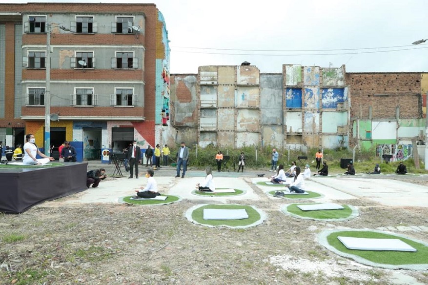 Jornada de meditación ancestral en el Bronx - Foto: Comunicaciones Alcaldía Bogotá 