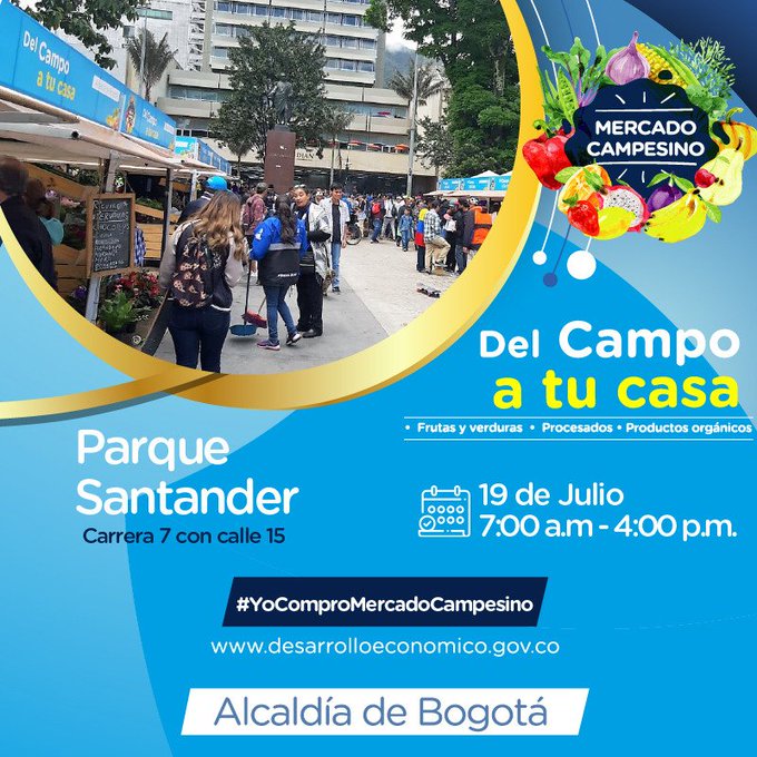 Mercado Campesino en el parque Santander