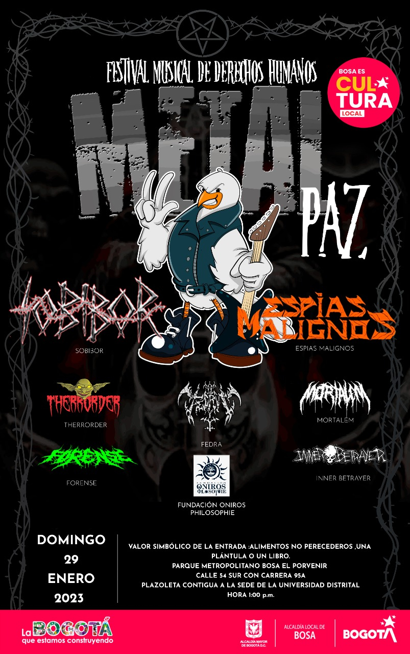 AFICHE METAL EN PAZ