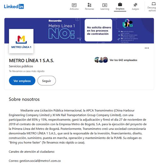 Así puedes postularte a vacantes de ML1, empresa que construye el Metro 