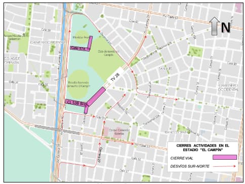 Movilidad en Bogotá_ cierres y desvíos por conciertos de Andrés Cepeda - Mapa 2