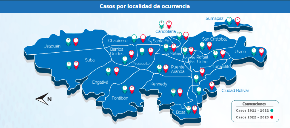 Quemados por localidades