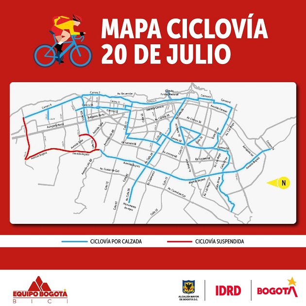 mapa ciclovía