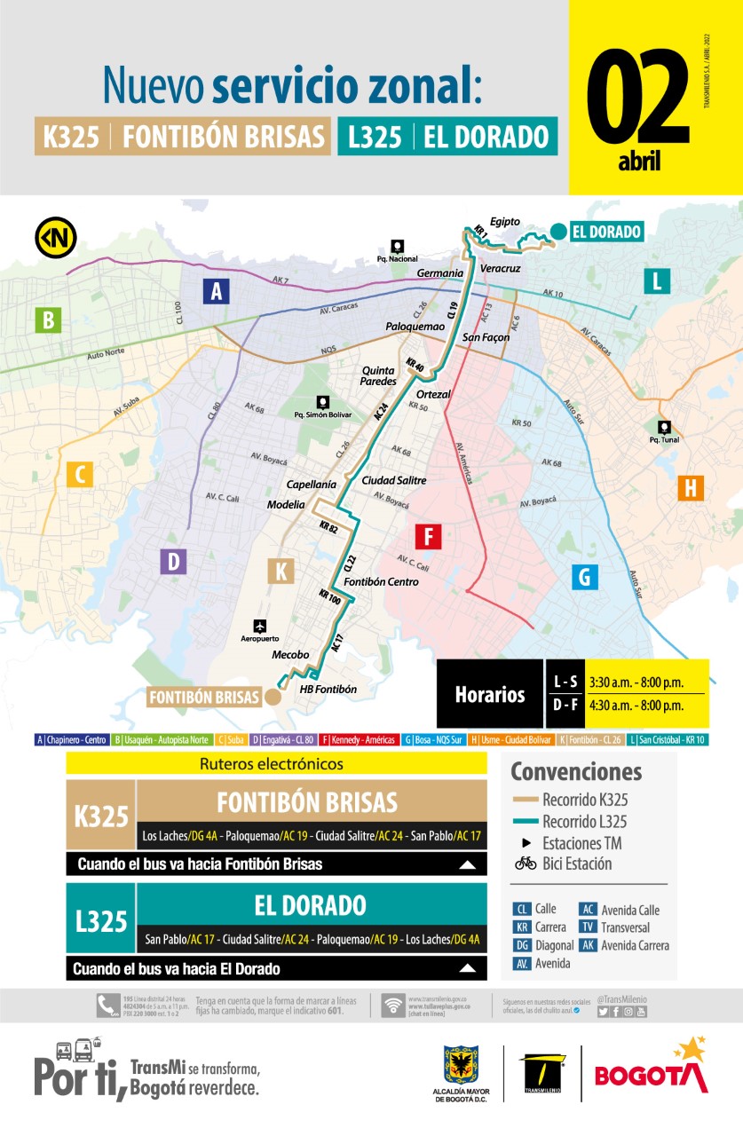 Cuáles son las 3 nuevas rutas Sitp que entraron en operación en Bogotá