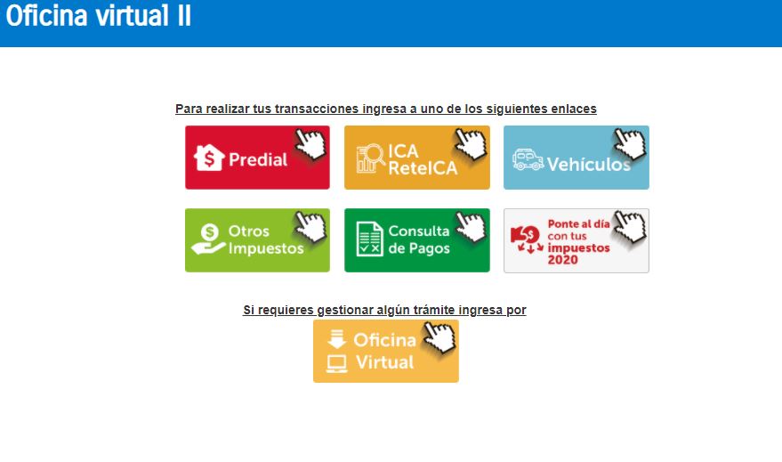 oficina virtual de la Secretaría de Haciendca