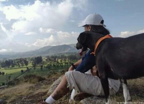 Joven con un perro