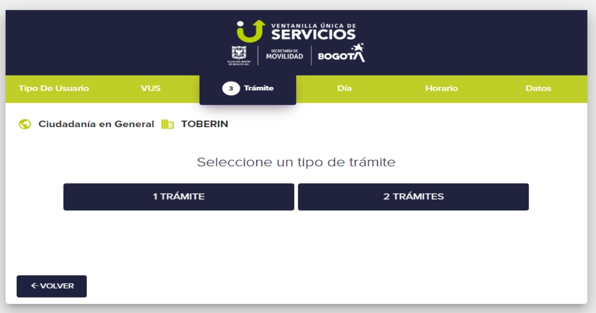 Pasos para agendar en la Ventanilla Única de Servicios de Movilidad