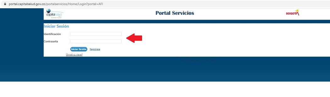 Pantallazo de Capital Salud EPS