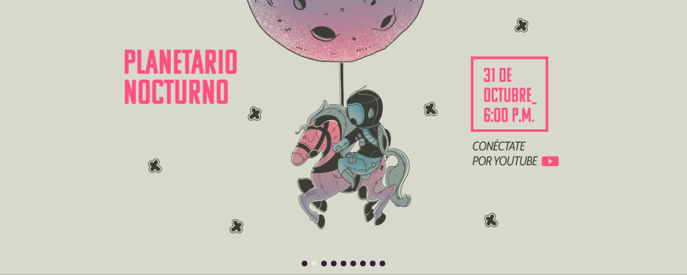 Planetario Nocturno el 31 octubre 2020