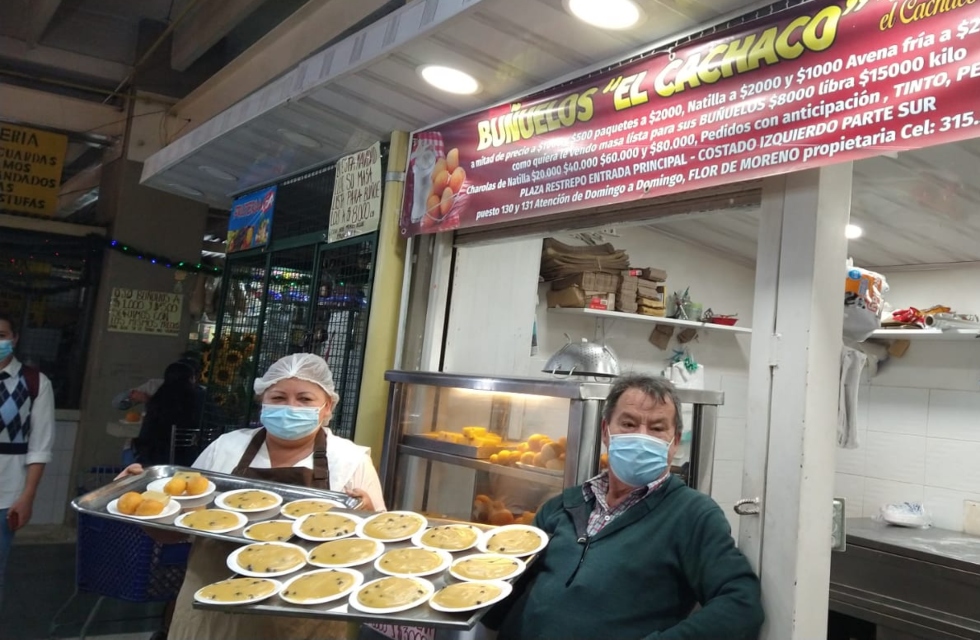 Buñuelos en la plaza El Restrepo 