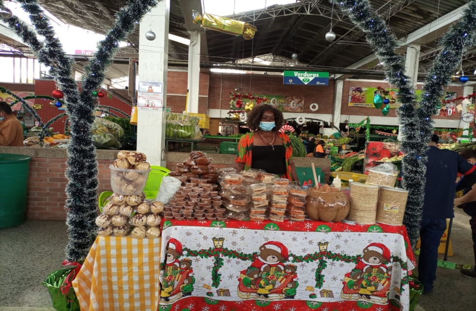 Plaza de mercado en Navidad