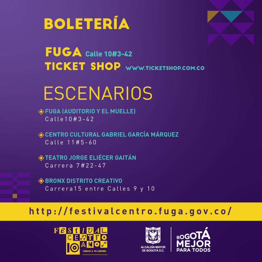 Estos son los escenarios del Festival Centro.