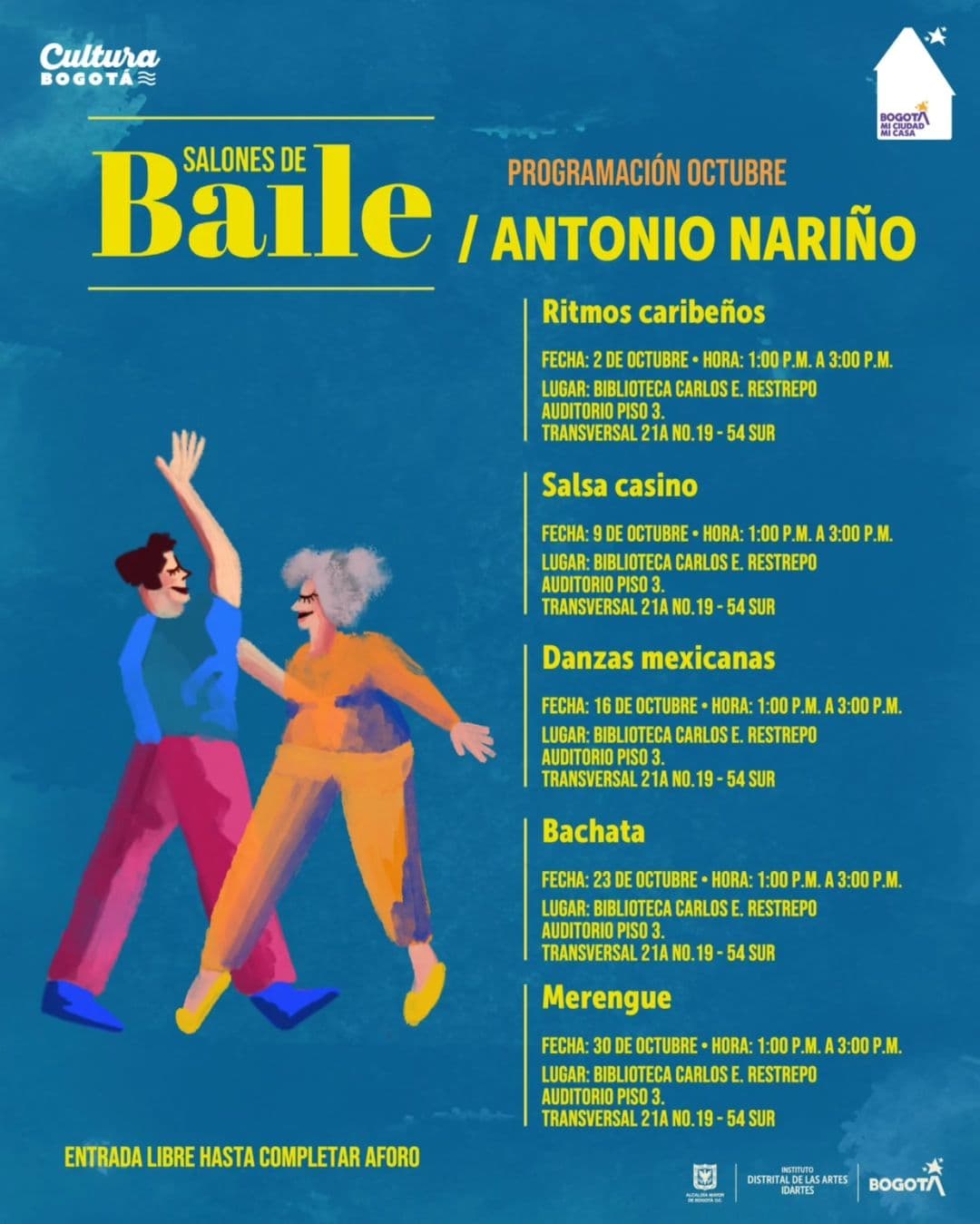 Salones de baile en Bogotá 