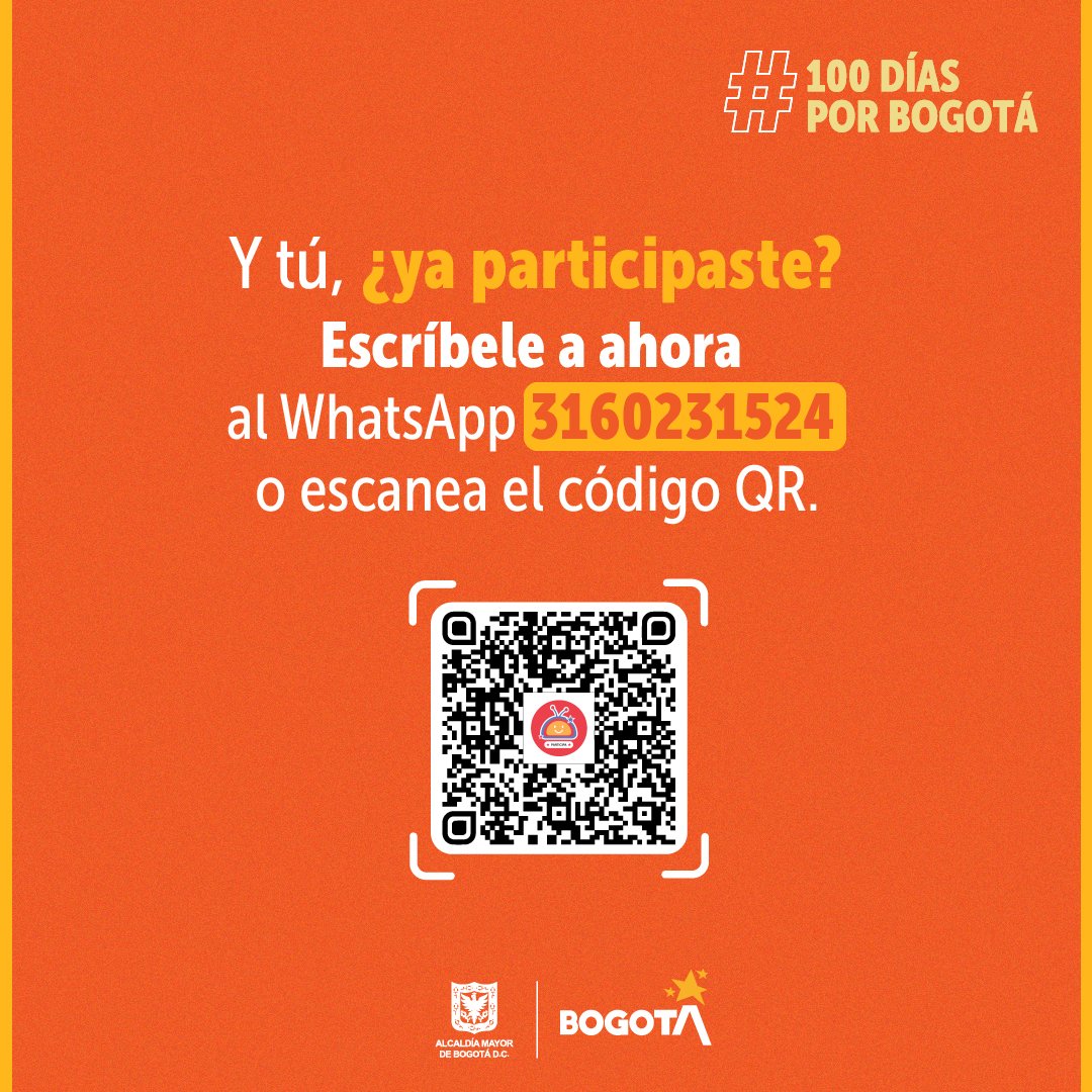 QR Chatico Plan Distrital de Desarrollo Bogotá Camina Segura 