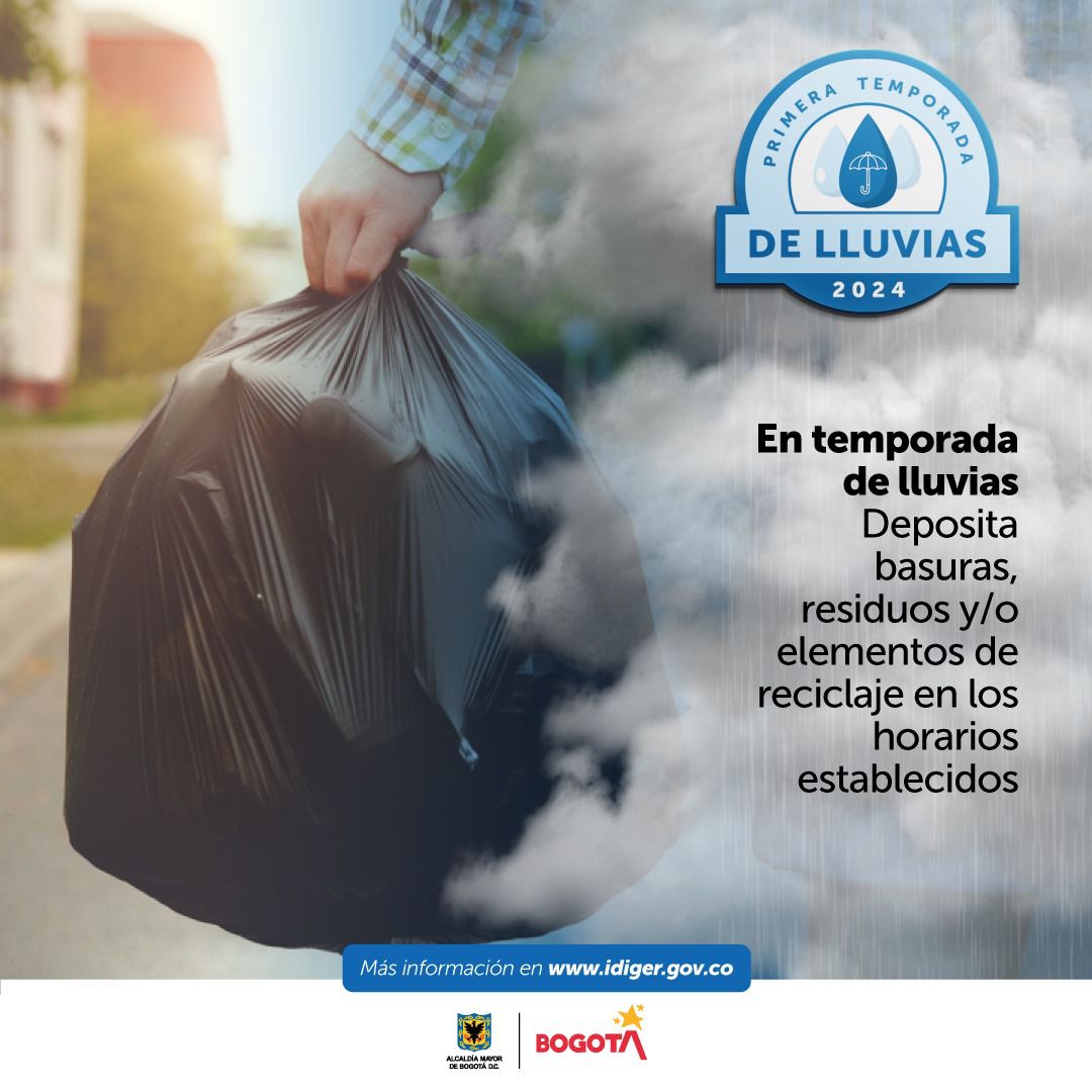 Recomendaciones para la primera temporada de lluvias de 2024 en Bogotá 