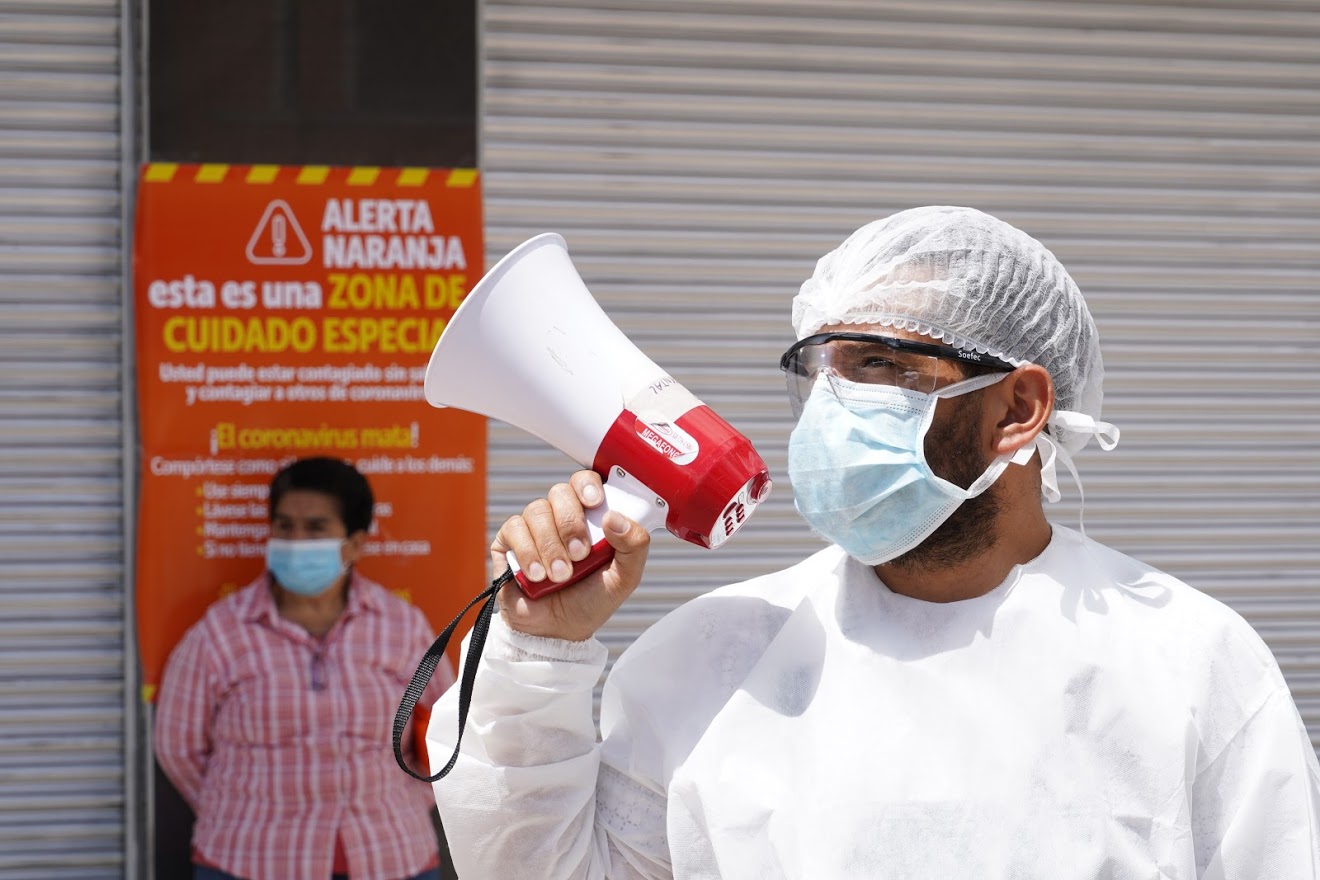 Imagen de perifoneo en las calles de Bogotá 