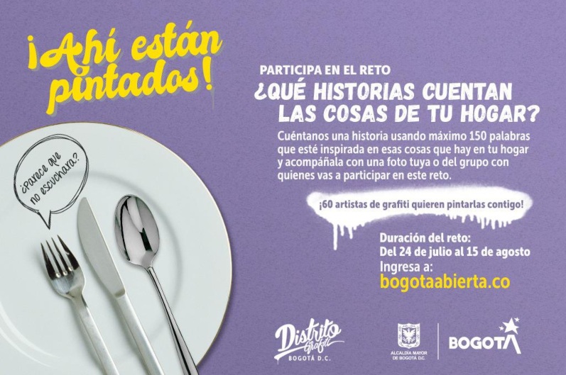 Reto ahí estan pintados para el cumpleaños de Bogotá