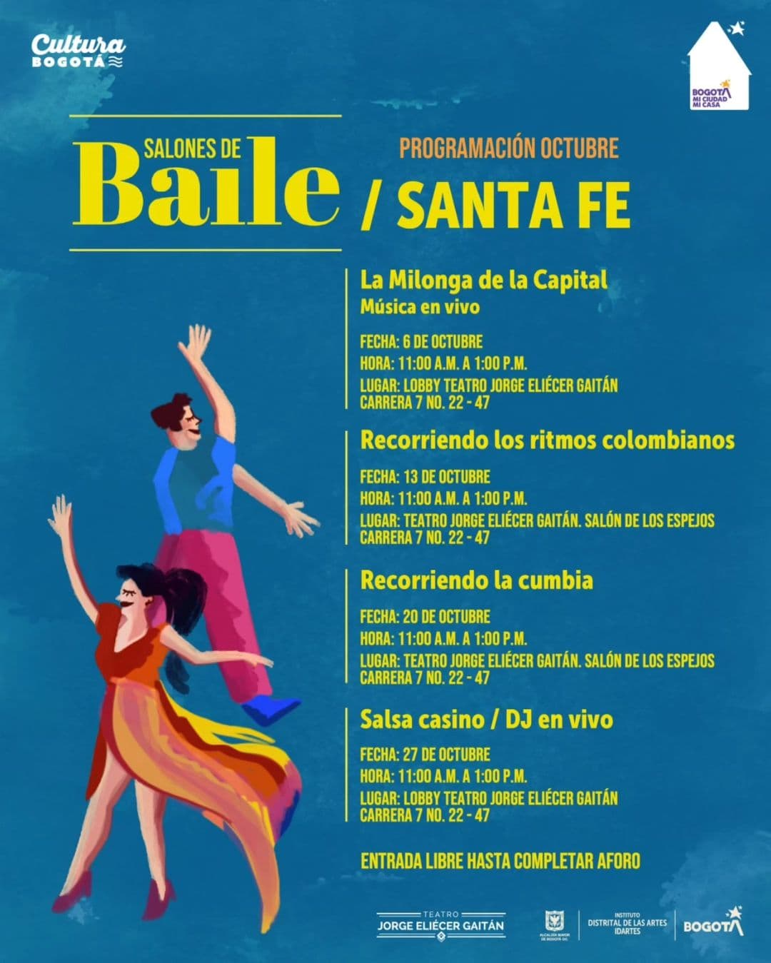 Salones de baile en Bogotá 