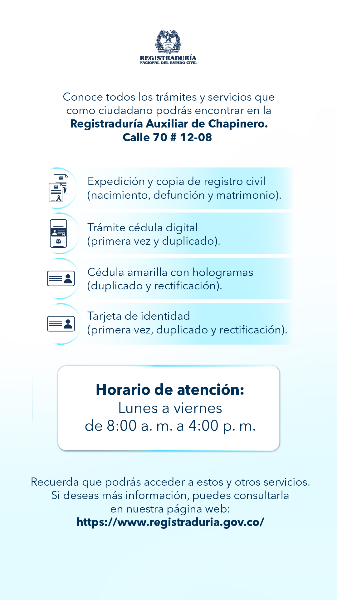 Servicios de identificación Sede Chapinero