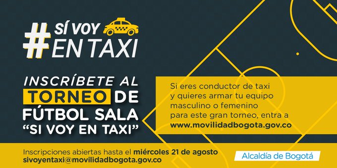 Si voy en taxi concurso de fútbol con Movilidad