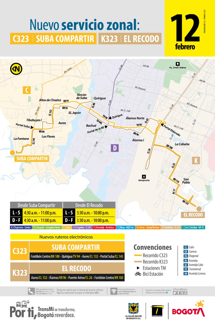 Ruta C23 Suba Compartir- K323 El Recodo