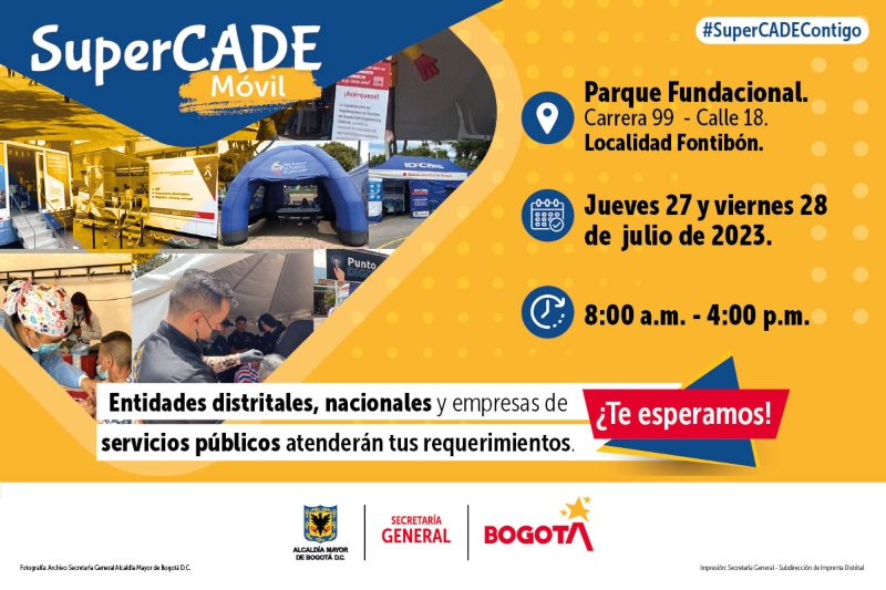 ¡9 y 10 de noviembre! SuperCADE Móvil llega al Centro Comercial Ciudad Tunal