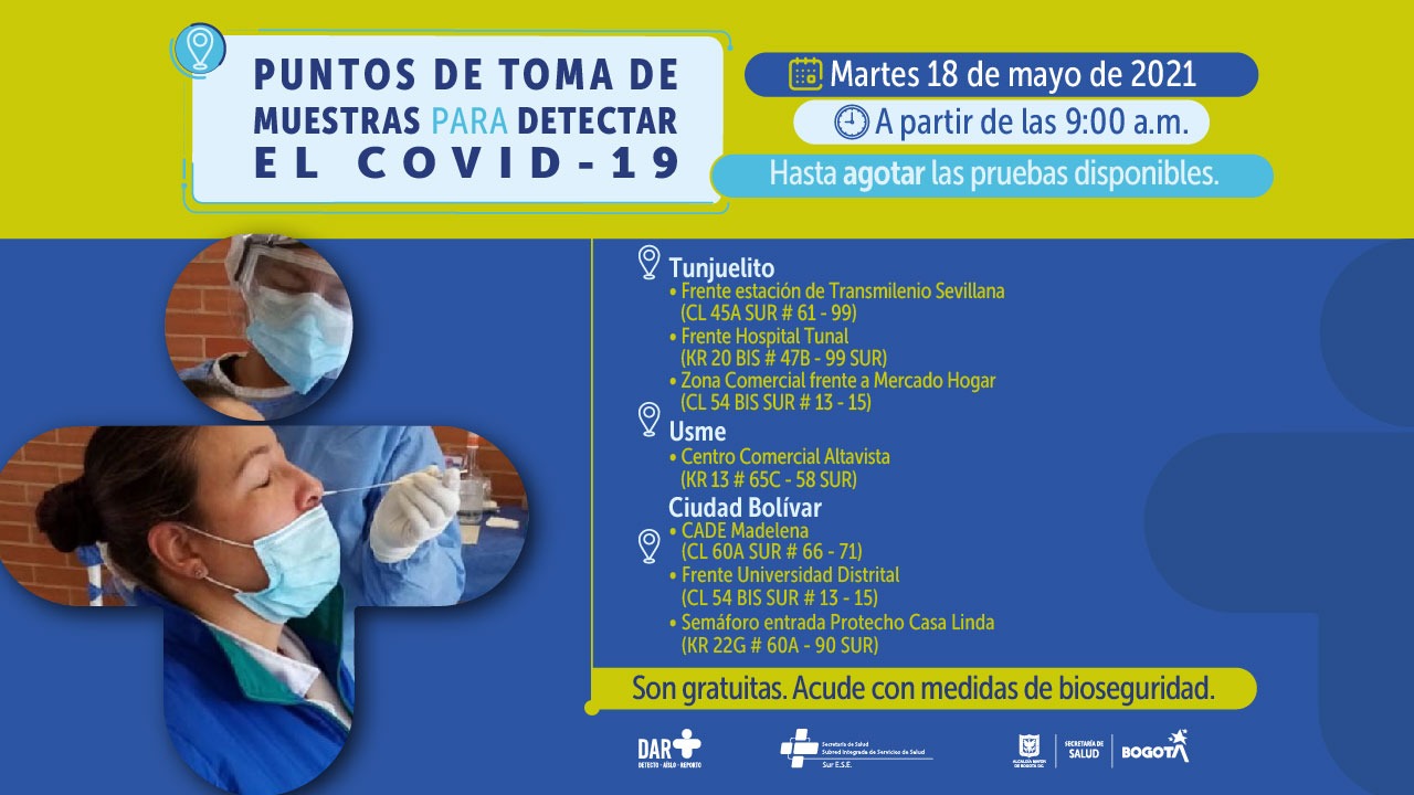 Pruebas COVID 18 de mayo