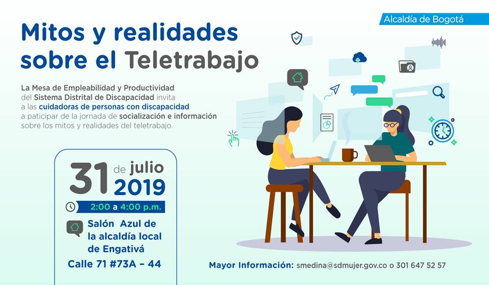 Taller sobre teletrabajo para discapacitados en Bogotá 