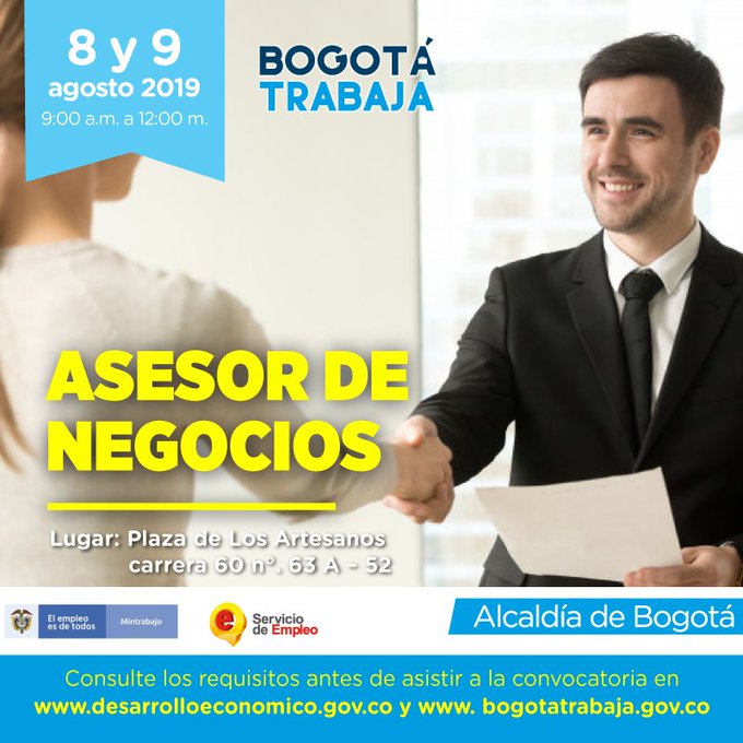 Trabajo sí hay para asesor de negocios