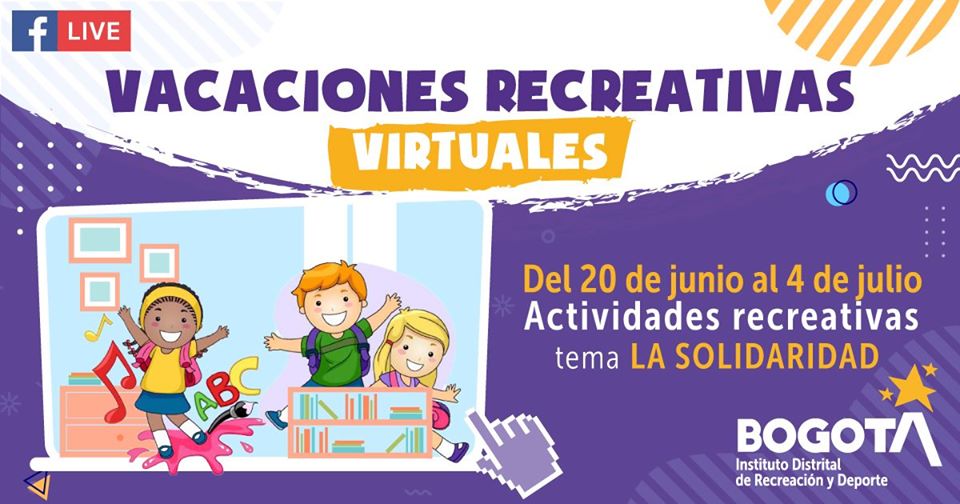 Vacaciones recreativas virtuales con el IDRD