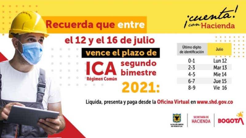 Conoce los vencimientos de ICA régimen común, segundo bimestre - Imagen: Secretaría de Hacienda