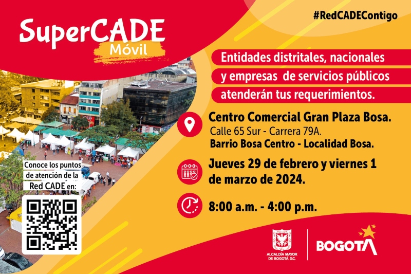 SuperCADE Móvil llega con todos sus servicios a Centro Comercial Gran Plaza Bosa