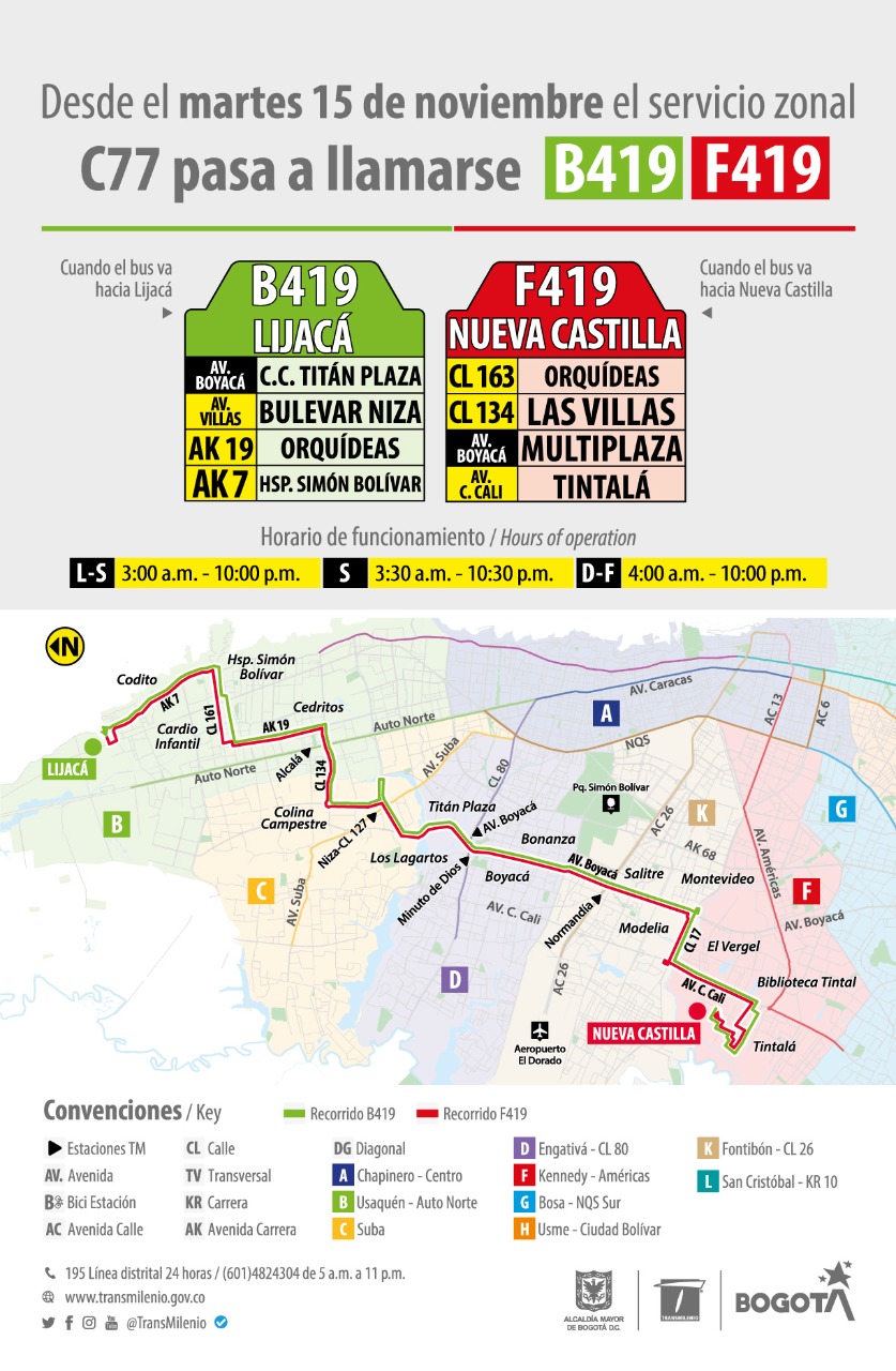 Desde este fin de semana aplican ajustes en varias rutas zonales 