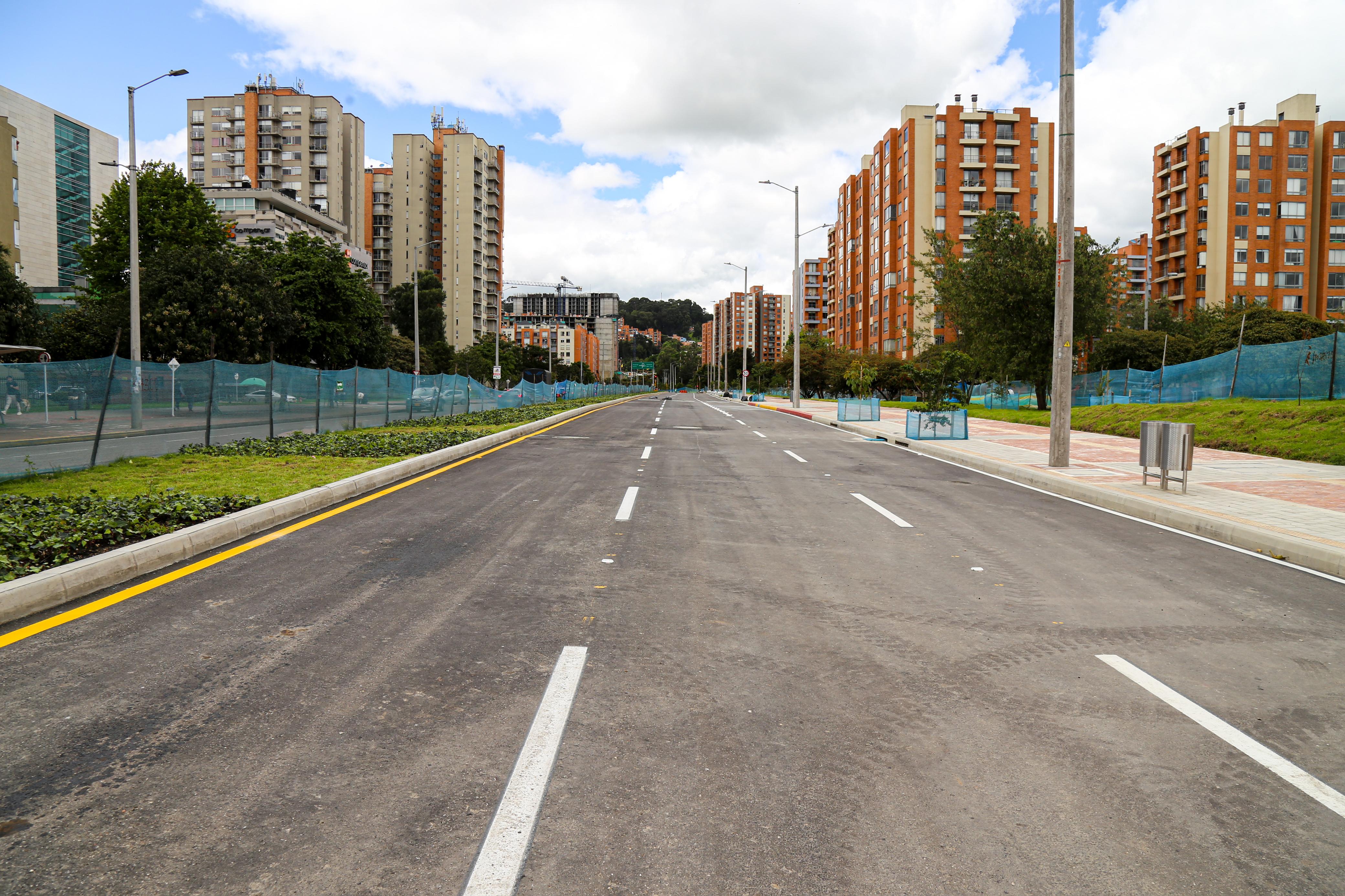 Calle 152 al norte de Bogotá.