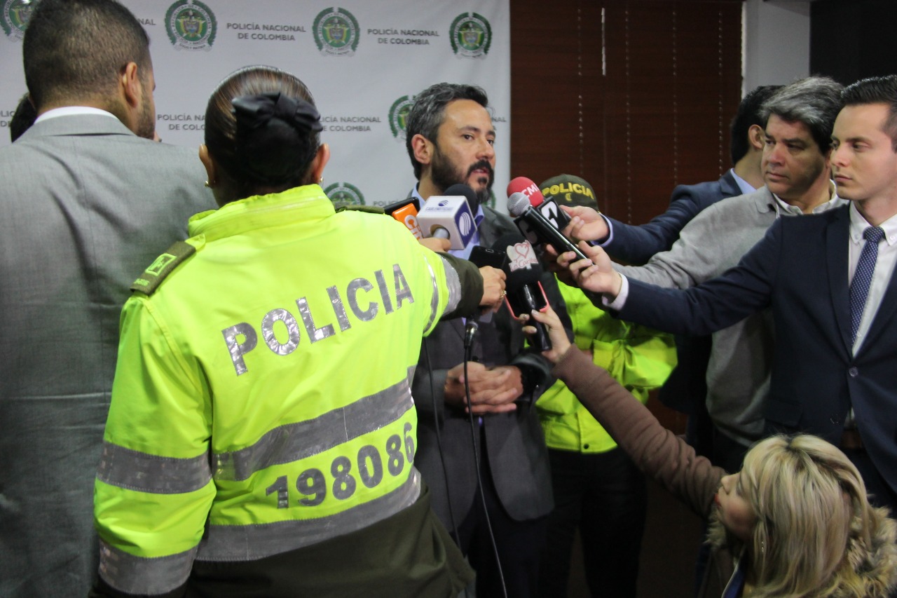 Dos bandas delincuenciales fueron capturadas por la policía en Bogotá tras seis meses de seguimiento- FOTO: Prensa Mebog