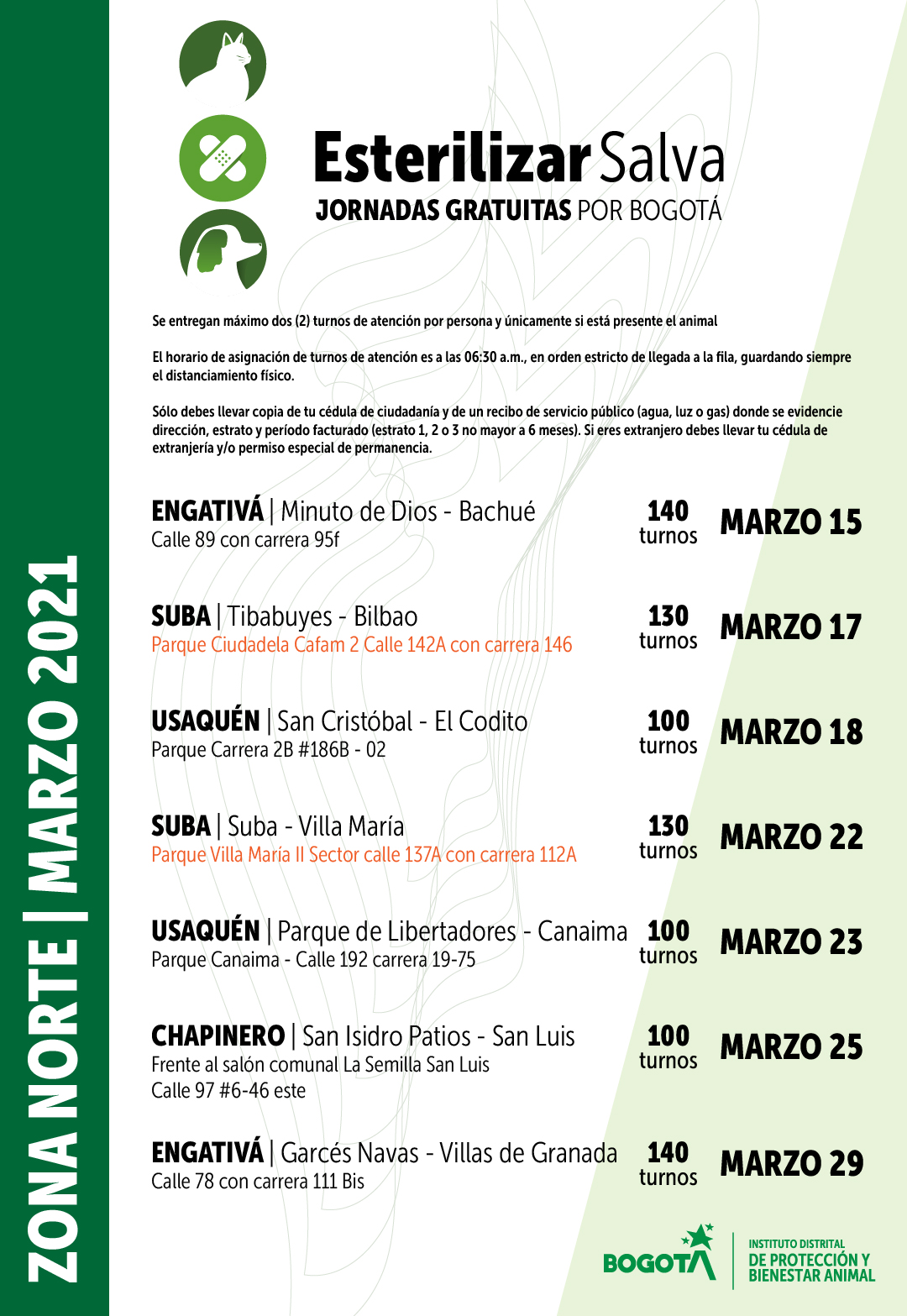 Cronograma marzo